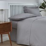 Easycare Plain Dye 100% Cotton 180 Thread Count Dove Grey Flat sheet Dove Grey