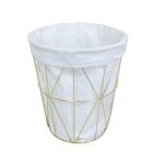 Deco Charm Gold Wire Waste Bin Gold