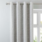 Etienne Stone Jacquard Blackout Eyelet Curtains Stone (grey)