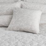 Etienne Stone Jacquard Square Cushion Stone (grey)