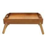 Wooden Acacia Bed Tray Brown
