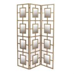 Deco Charm Mirrored Screen Gold