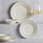 5A Fifth Avenue Grace Silver 12 Piece Dinner Set Gold