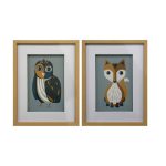 Elements Set of 2 Animal Framed Prints Multi Coloured