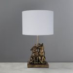 Adna Kissing Cats Table Lamp Bronze