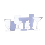 Cocktail Wall Art White / Purple