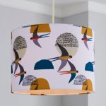 Elements Swallows Light Shade White, Yellow and Brown
