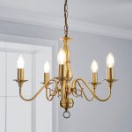Augusta Antique Brass 5 Light Ceiling Fitting Antique Brass