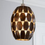 Vista Capiz Grey Cylinder Easy Fit Pendant Grey