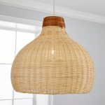 Elements Trient Woven Rattan Pendant Fitting Natural