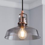 Suva Smoke Glass Pendant Fitting Smoke (Grey)