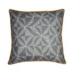 Elements Geo Contrast Grey Cushion Cover Grey