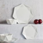 Elements White 12 Piece Quartz Dinner Set White