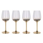 5A Fifth Avenue Gold Ombre Set of 4 Red Wine Glasses Gold