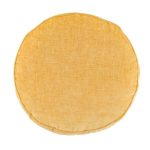 Chenille Round Ochre Cushion Ochre