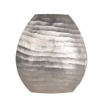 5A Fifth Avenue Cast Metal Vase Silver