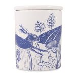 Woodland Blue Hare Canister Blue