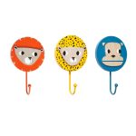 Jungle Wall Hooks Orange/Yellow/Black/Blue/Grey