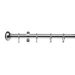 Swish Curve Fixed Chrome Curtain Pole Dia. 28mm Chrome