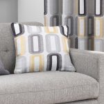 Elements Dahl Ochre Cushion Ochre Yellow, Black and Grey