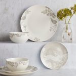 Woodland 12 Piece Taupe Dinner Set Taupe (Cream)