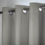 Octavia Grey Blackout Eyelet Curtains Grey