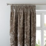 Crushed Velour Mink Pencil Pleat Curtains Mink
