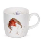 Wrendale Garden Friend Robin Mug White
