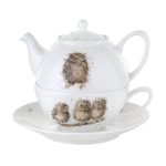 Wrendale Owls Tea For One with Saucer White