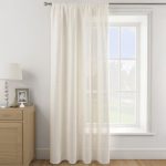 Bella Ivory Slot Top Single Voile Panel Cream