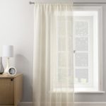 Boucle Cream Tape Top Single Voile Panel Cream