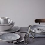 Ellen DeGeneres by Royal Doulton Grey Lines 16 Piece Set Grey