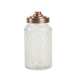 T&G Large Glass Jar with Copper Lid Clear