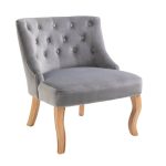 Antoinette Velvet Chair – Grey Grey