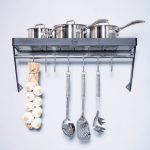 Hahn Premium Black Metal Wall Rack Black