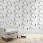 Elements Houses Wallpaper Grey
