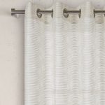 Lourdes Ivory Eyelet Single Voile Panel Cream