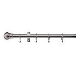 Swish Crescent Satin Silver Dia. 28mm Curtain Pole Satin Steel (Silver)