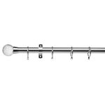 Swish Crackle Fixed Chrome Curtain Pole Dia. 28mm Chrome