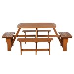 Royal Craft Sacramento 8 Seat Picnic Bench Set Green