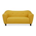 Cassie 2 Seater Fabric Sofa Yellow