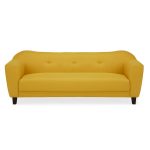 Cassie 3 Seater Fabric Sofa Yellow