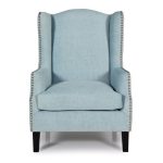 Stirling Wingback Fabric Armchair Blue