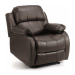 Anton Bonded Leather Reclining Leather Armchair Brown