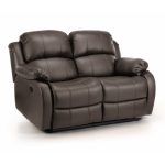 Anton Bonded Leather Reclining 2 Seater Sofa Brown