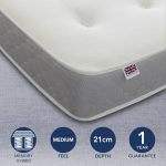 Sofia Open Coil and Memory Foam Mattress White/Grey