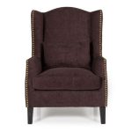 Stirling Wingback Fabric Armchair Purple