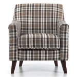 Bloomsbury Fabric Accent Armchair Brown