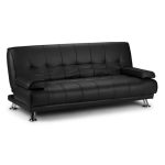 Venice Faux Leather Sofa Bed Black