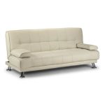 Venice Faux Leather Sofa Bed Cream